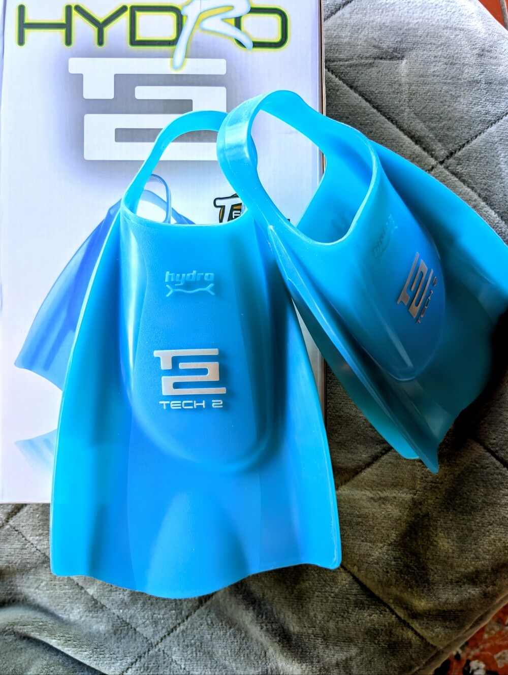 HYDRO TECH 2 Surf/Swim Fins - Ice Blue - Size ML 9-10 - NIB